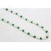 Traditional Necklace single string green onyx pearl stone P 390